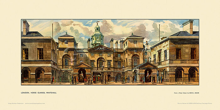 London, Horse Guards, Whitehall by John L Baker