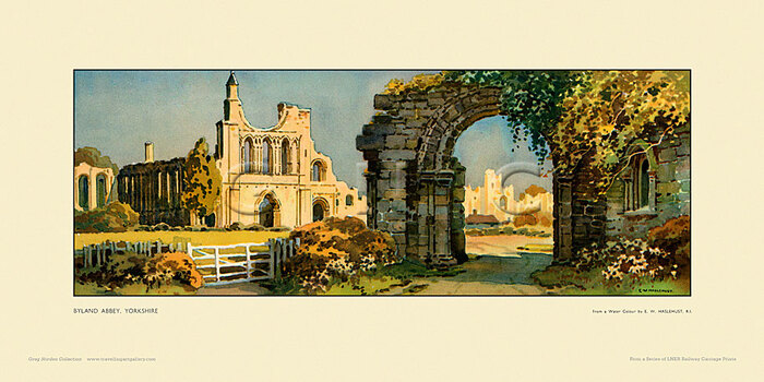 Byland Abbey by Ernest William Haslehust