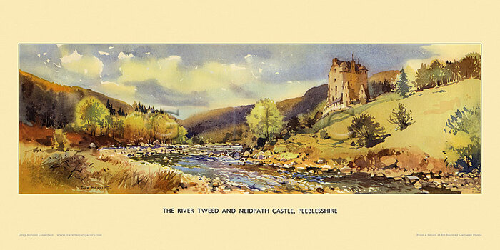 River Tweed & Neidpath Castle by Jack Merriott