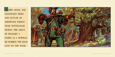 Robin Hood, legendary hero, Sherwood Forest, Notts.  by Harry Redvers Winslade