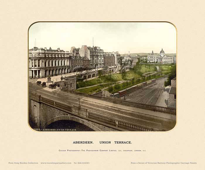 Aberdeen, Union Terrace  - Photochrom (various railways)