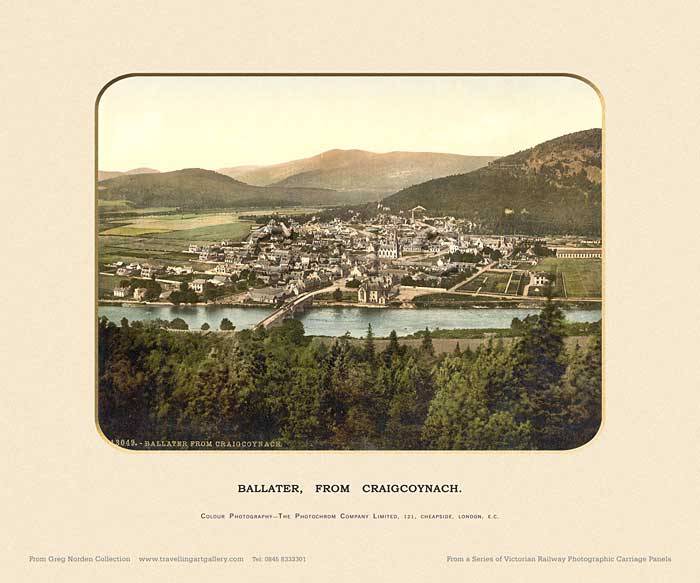 Ballater, From Craigcoynach  - Photochrom (various railways)