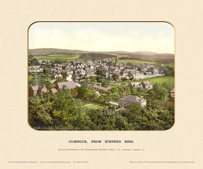 Cumnock, From Stepend Bing  - Photochrom (various railways)