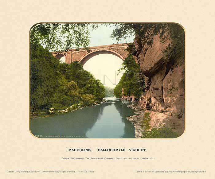 Ballochmyle Viaduct, Mauchline  - Photochrom (various railways)