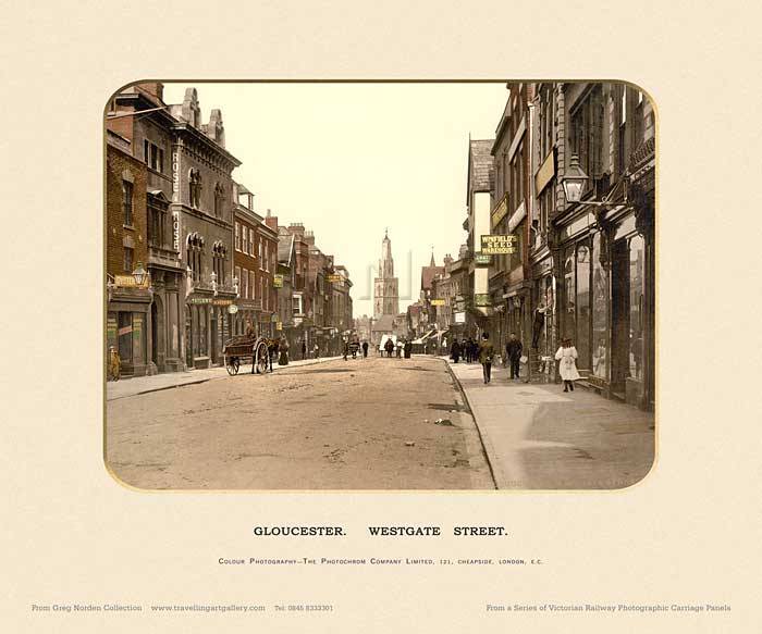 Gloucester, Westgate Street  - Photochrom (various railways)