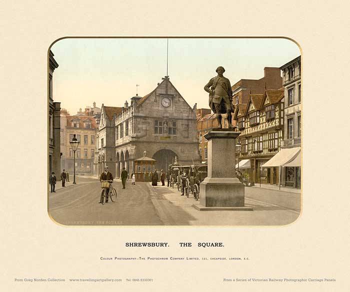 Shrewsbury, The Square  - Photochrom (various railways)