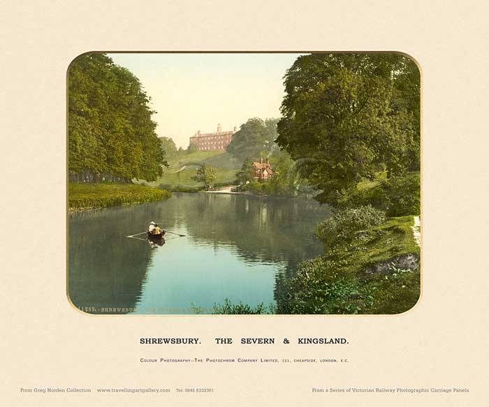 Shrewsbury, The Severn & Kingsland  - Photochrom (various railways)