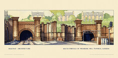London, South Portals, Primrose Hill Tunnels by Claude Buckle