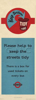 Keep Britain TIDY. Notice 1960 - London Transport