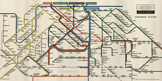 London Suburban System Map Diagram 1962