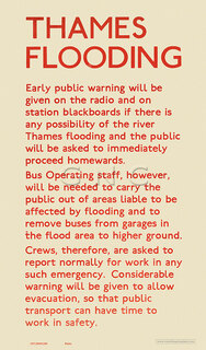 Thames Flooding - LT Notice 1977 - London Transport