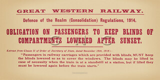 Passengers To Keep Blinds Lowered 1914