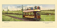1915 Electric tram on Burton and Ashby Light Railway by Cuthbert Hamilton-Ellis