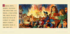 Samuel Pepys, diarist, great fire of London, 1666. by Bill Sawyer