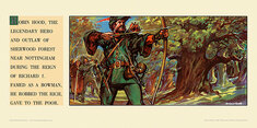 Robin Hood, legendary hero, Sherwood Forest, Notts.  by  Winslade