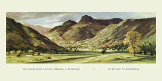 Langdale Valley nr Ambleside by John A Greene