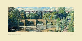 Croxdale Viaduct, nr Durham by Stanley Roy Badmin