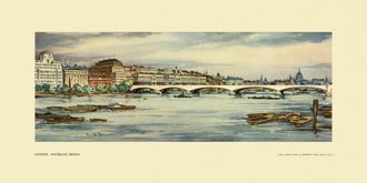 London, Waterloo Bridge by Kenneth Steel