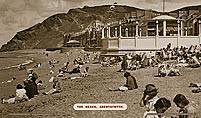 Aberystwyth, Beach [Sepia] - Great Western Railway