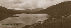 Snowdon from the Twin Lakes - London Midland & Scottish Railway