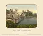 Conway, Castle & Suspension Bridge - Photochrom (various railways)