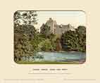 Doune Castle, From The Teith - Photochrom (various railways)