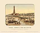 Blackpool, Prom. & Tower From S. Pier - Photochrom (various railways)