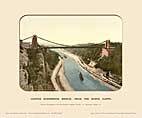 Clifton Suspension Bridge, From N. Cliffs - Photochrom (various railways)