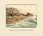 Hastings, East Cliff, Beach & Fish Market - Photochrom (various railways)