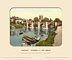 Hereford, Cathedral & Wye Bridge - Photochrom (various railways)