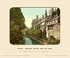 Oxford, Magdalen College From River - Photochrom (various railways)