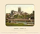 Worcester, Cathedral S.W. - Photochrom (various railways)