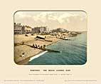 Worthing, Beach Looking East - Photochrom (various railways)