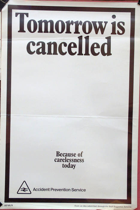 ORIGINAL BR CLASSIC POSTER TOMORROW IS CANCELLED