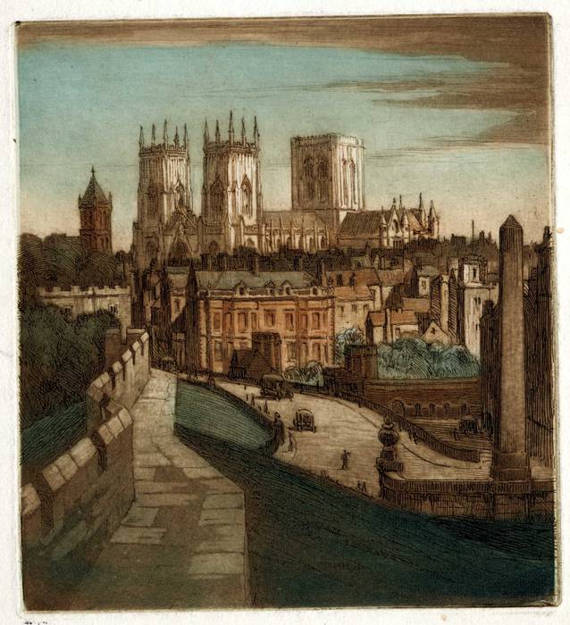 YORK.  ORIGINAL ETCHING by CYRIL H BARRAUD