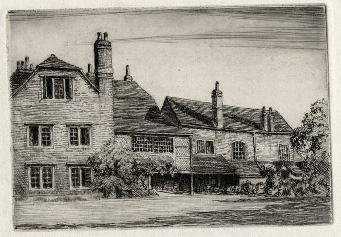 FACTORY, TROWBRIDGE. 1949. ORIGINAL ETCHING by CYRIL H BARRAUD