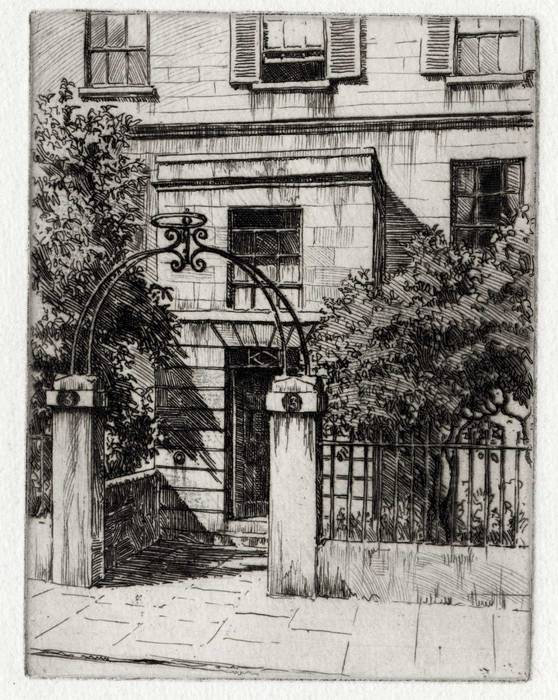 3 DARLINGTON PLACE, BATHWICK. ORIGINAL ETCHING by CYRIL H BARRAUD