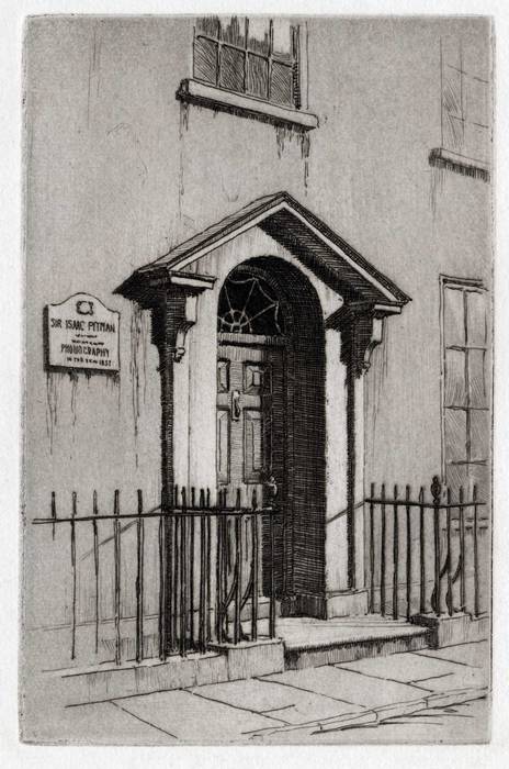 2 LANDSDOWN TERRACE, BATH. ORIGINAL ETCHING by CYRIL H BARRAUD