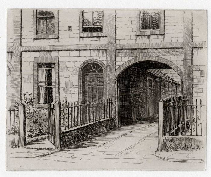 No. 4 'THE DOWN', TROWBRIDGE. ORIGINAL ETCHING by CYRIL H BARRAUD