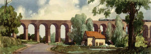 Colne Valley Viaduct, Essex by Leonard Russell Squirrell