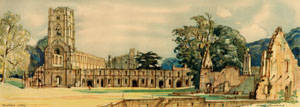 Fountains Abbey, Yorkshire by Sir Henry Rusbury