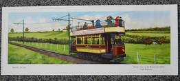 Original Carriage Print TRAVEL IN 1915 TRAM BURTON & ASBY RLY Hamilton Ellis
