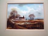 KENTISH LANDSCAPE. Watercolour. In style of ROWLAND HILDER