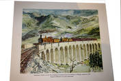 Glenfinnan Viaduct,  West Highland Line, 1901. Whitbread Print. by David Knight.