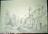 SWAN HOTEL, FITTLEWORTH. Original fine pencil drawing by R H Eason illustration