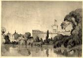 ST JAMES'S PARK & PALACE, LONDON. ORIGINAL ETCHING by CYRIL H BARRAUD