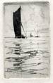 BOATS OFF ERITH. ORIGINAL ETCHING  by CYRIL H BARRAUD