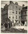 DR JOHNSON'S HOUSE, LONDON. ORIGINAL ETCHING by CYRIL H BARRAUD