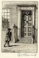 DR JOHNSONS HOUSE 17 GOUGH SQUARE. ORIGINAL ETCHING by CYRIL H BARRAUD