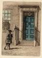 DR JOHNSON'S HOUSE, 17 GOUGH SQUARE. ETCHING BY CYRIL H BARRAUD